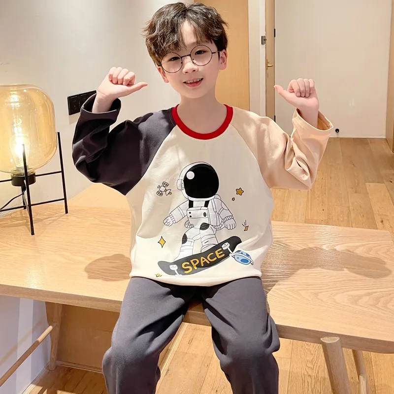 Spring Autumn Big Boys Sleepwear Set Cotton Blue Home Wear Clothing Children Boys Pajamas Set Outfits Casual Kids Outwear Pijama
Spring Autumn Big Boys Sleepwear Set Cotton Blue Home Wear Clothing Children Boys Pajamas Set Outfits Casual Kids Outwear Pijama