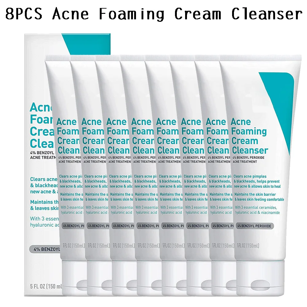 8PCS Original Acne Foaming Cream Cleanser 150ml Remove Dirt Grease Reduce Blackheads Gentle Non-irritating Various Skin Types
8PCS Original Acne Foaming Cream Cleanser 150ml Remove Dirt Grease Reduce Blackheads Gentle Non-irritating Various Skin Types
