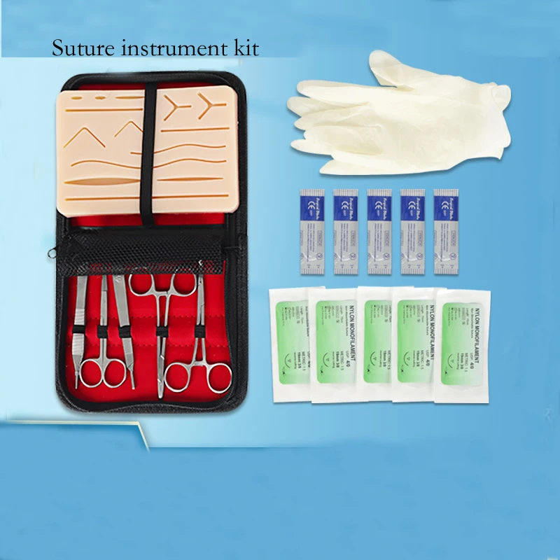 Surgical Suture Training Kit Skin Operate Suture Practice Model Training Pad Scissors Tool Kit Teaching equipment
Surgical Suture Training Kit Skin Operate Suture Practice Model Training Pad Scissors Tool Kit Teaching equipment