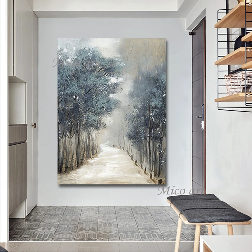 

Abstract Art Handmade Natural Scenery Painting Living Room Decorative Pictures Frameless Wall Oil Paintings On Canvas China