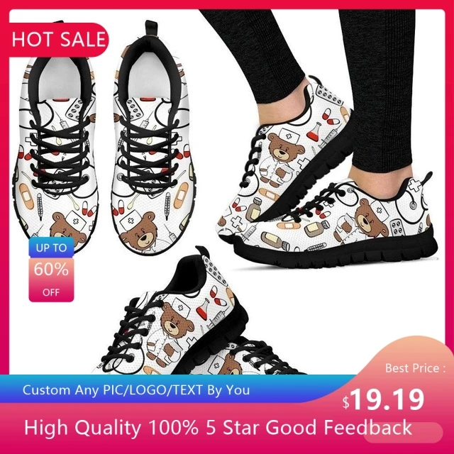 2021Spring/Autumn Flats Shoes Woman Cute Cartoon Nurse Bear Print Female Lace Up Sneakers Nursing Lady Footwear
2021Spring/Autumn Flats Shoes Woman Cute Cartoon Nurse Bear Print Female Lace Up Sneakers Nursing Lady Footwear