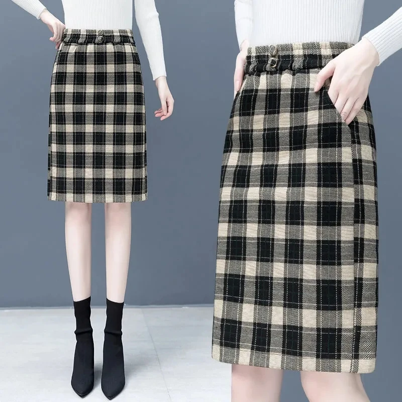 Winter Vintage Plaid Skirt For Women Clothing 2023 New Spring Autumn Skirts Korean Slim Elastic High Waist Wrap Hip Skirts 40
Winter Vintage Plaid Skirt For Women Clothing 2023 New Spring Autumn Skirts Korean Slim Elastic High Waist Wrap Hip Skirts 40