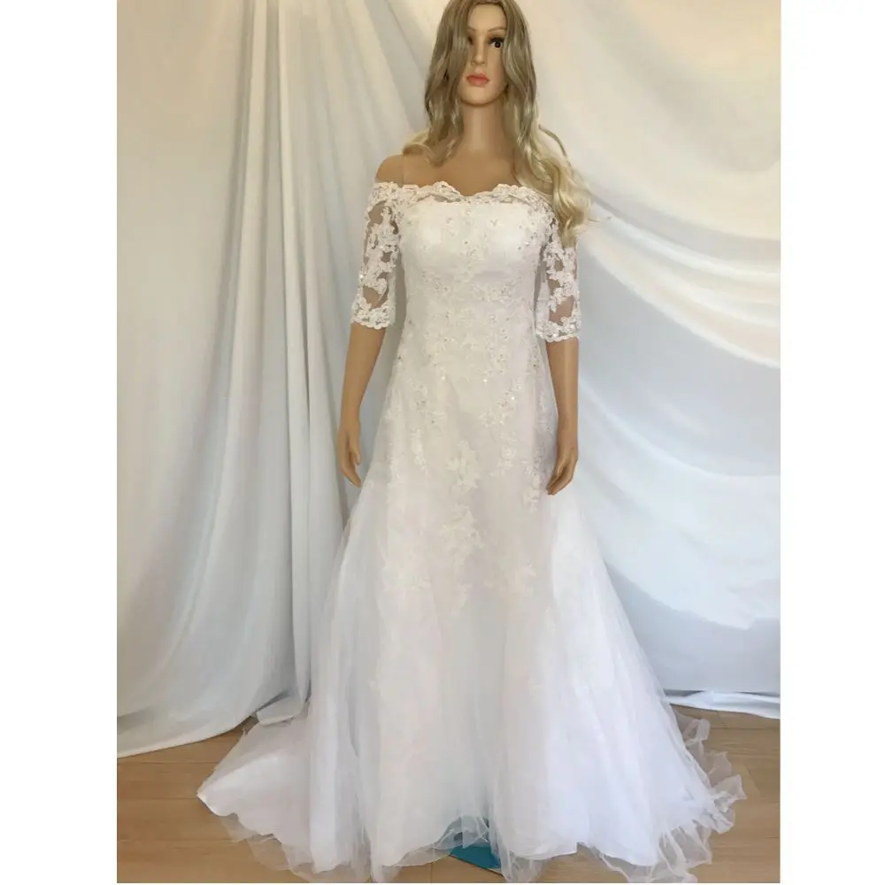 

Instock Now Stock Cleanrance Aline Wedding Dresses Size 8 Off The Shoulder Lace Cheap Dress Fast Shipping Number 63