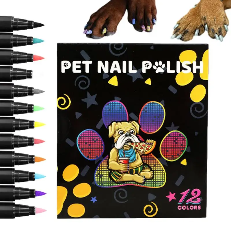 

Dog Nail Polish Set Pet Nail Art Polish Pen Kit Quick Dry Nail Art Manicure For Dogs Cats Parrots Rabbits And Other Pets