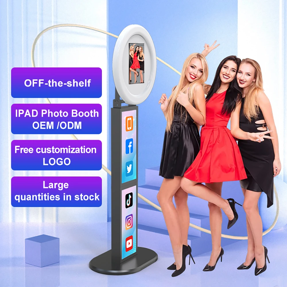 

Selfie Ipad Photo Booth Machine with Flight Case Kiosk Ipad Photo Booth Shell Ipad Photo Booth Box for Wedding Partys Events