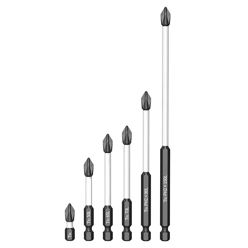 6pcs Electric Screwdriver Magnetic Batch Head 25-150mm PH2 Screwdriver Bits Hex Shank Cross High Hardness Screwdriver Drill Bit
6pcs Electric Screwdriver Magnetic Batch Head 25-150mm PH2 Screwdriver Bits Hex Shank Cross High Hardness Screwdriver Drill Bit