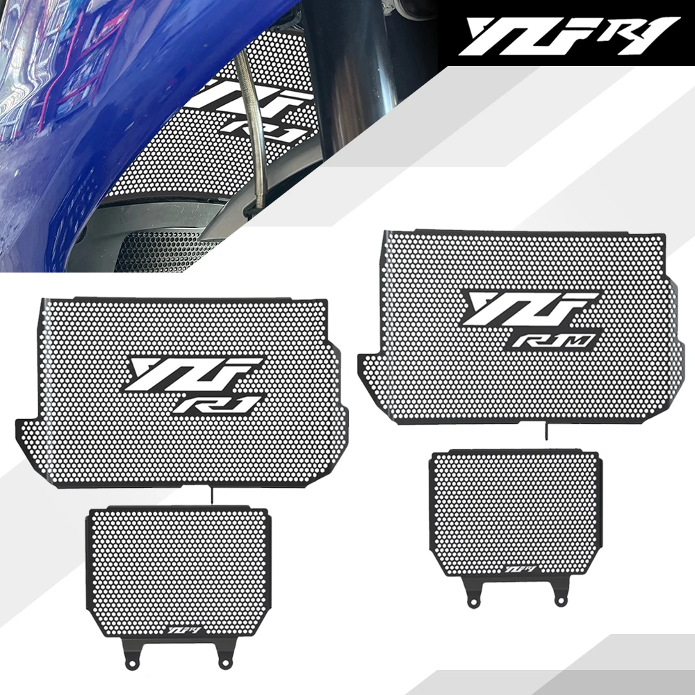 

2024 Motorcycle Radiator Grille Guard Cover Oil Cooler Guard Protector For Yamaha YZFR1 YZFR1M YZF-R1 YZF-R1M YZF R1 M 2015-2023