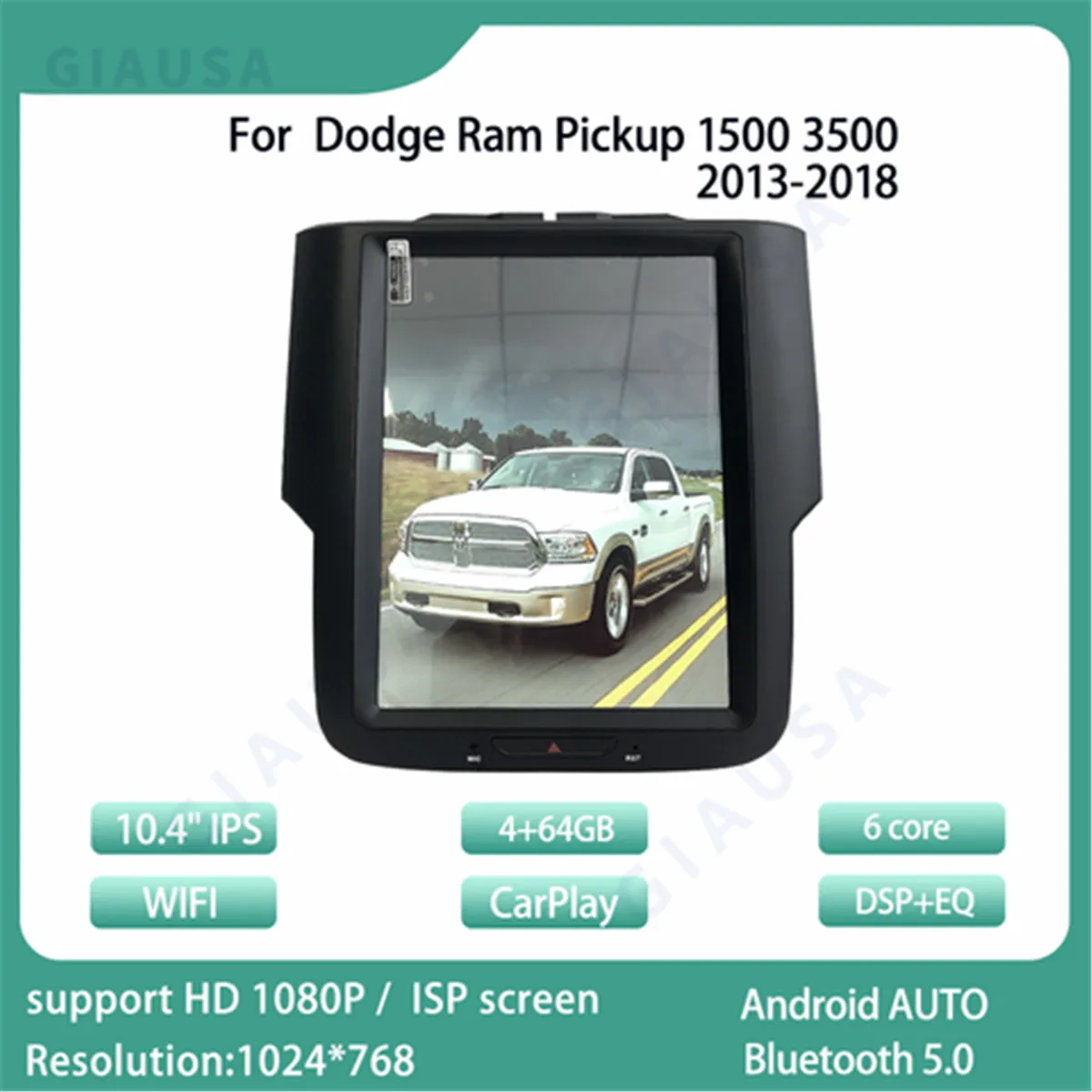 128G Car Multimedia Player Android 12 For Dodge RAM 1500 2013-2018 Video Vertical Stereo Screen GPS Navigation Carplay Head Unit
128G Car Multimedia Player Android 12 For Dodge RAM 1500 2013-2018 Video Vertical Stereo Screen GPS Navigation Carplay Head Unit