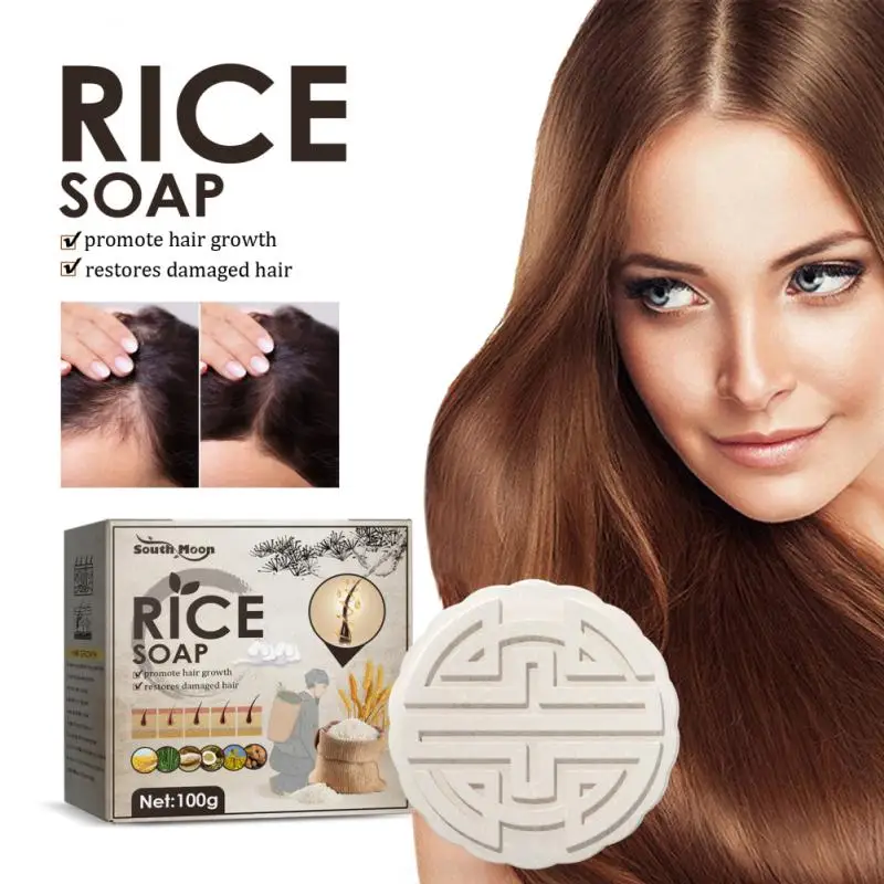 

Anti-Hair Loss Rice Shampoo Soap Rice Water Shampoo And Conditioner Hair Growth Hair Loss Treat ment Oil Control Shampoo Soap