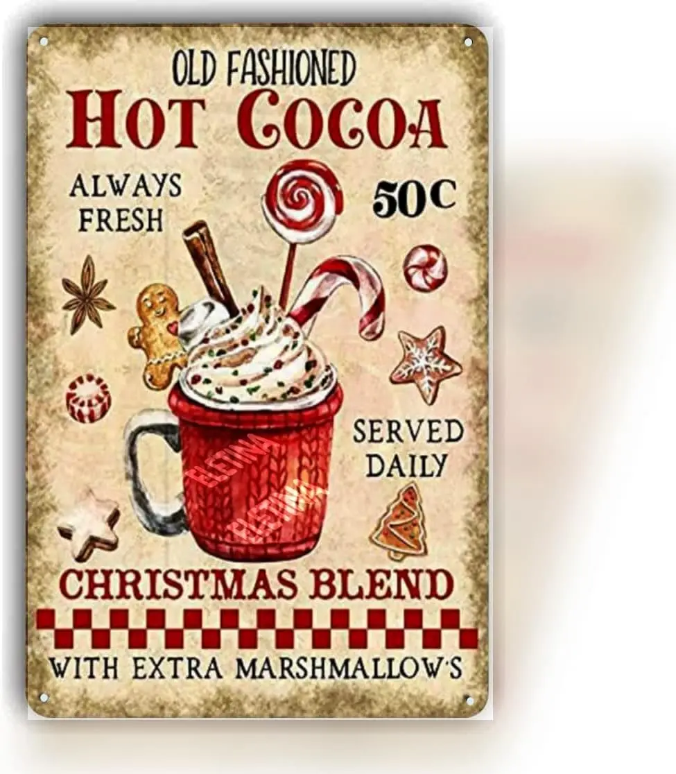 Metal Tin Sign Hot Chocolate Hot Cocoa Metal Sign Interesting and Novel Tin Sign Bar Courtyard Bathroom Wall Decoration 8x12 IN
Metal Tin Sign Hot Chocolate Hot Cocoa Metal Sign Interesting and Novel Tin Sign Bar Courtyard Bathroom Wall Decoration 8x12 IN