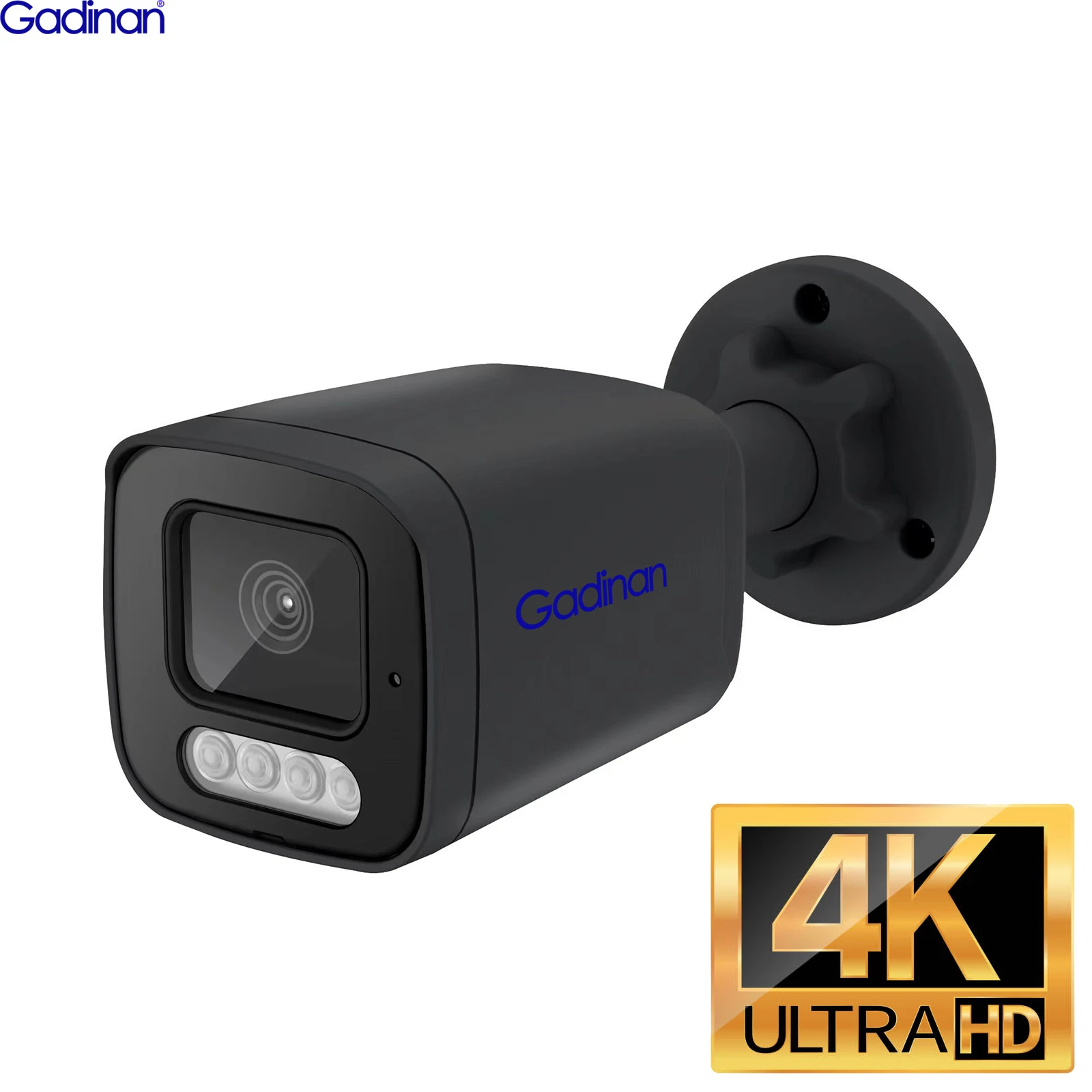 

Gadinan 4K 8MP 48V POE IP Camera Audio Outdoor H.265 Onvif Metal Bullet CCTV Home 5MP 4MP Color Night Vision Security Camera P2P