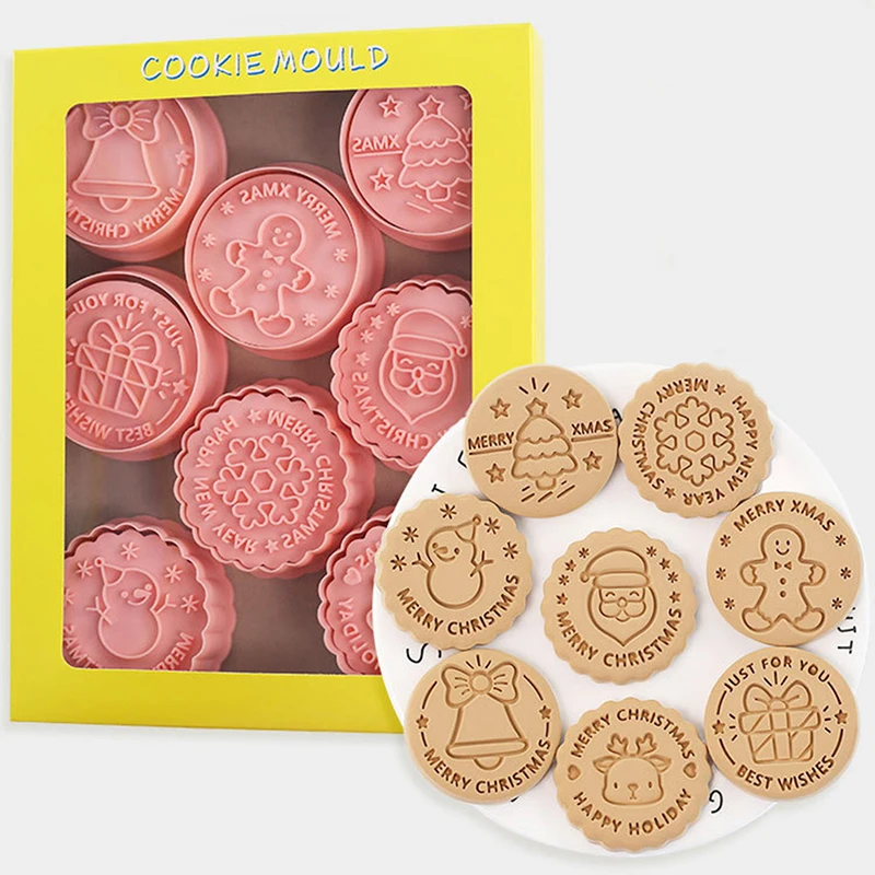 8 Pcs/set Cookie Cutters Plastic 3D Christmas Theme Cartoon Pressable Biscuit Mold Cookie Kitchen Baking Pastry Bakeware
8 Pcs/set Cookie Cutters Plastic 3D Christmas Theme Cartoon Pressable Biscuit Mold Cookie Kitchen Baking Pastry Bakeware