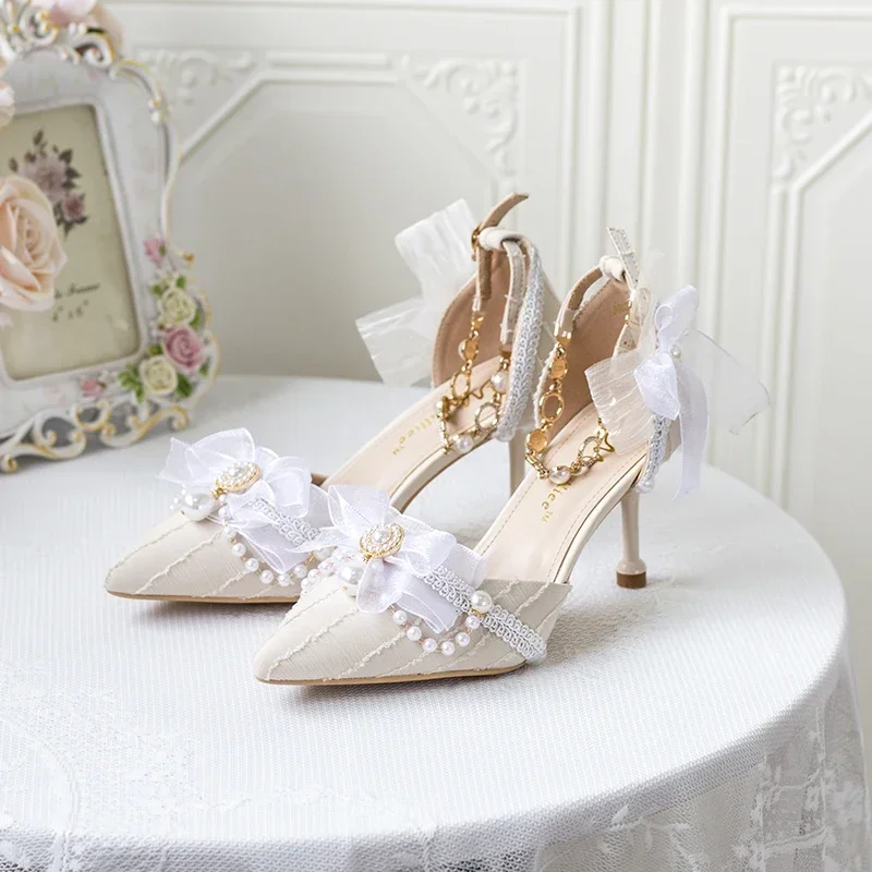 Lolita Grace Shoes Flower Wedding Princess Shoes Bow lace Pearl Handmade Halloween Fairy Shoes Kawaii Cute Cosplay Props
Lolita Grace Shoes Flower Wedding Princess Shoes Bow lace Pearl Handmade Halloween Fairy Shoes Kawaii Cute Cosplay Props