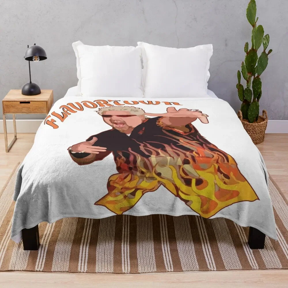 

Guy Fieri Flavortown Throw Blanket Retros Plaid Blankets