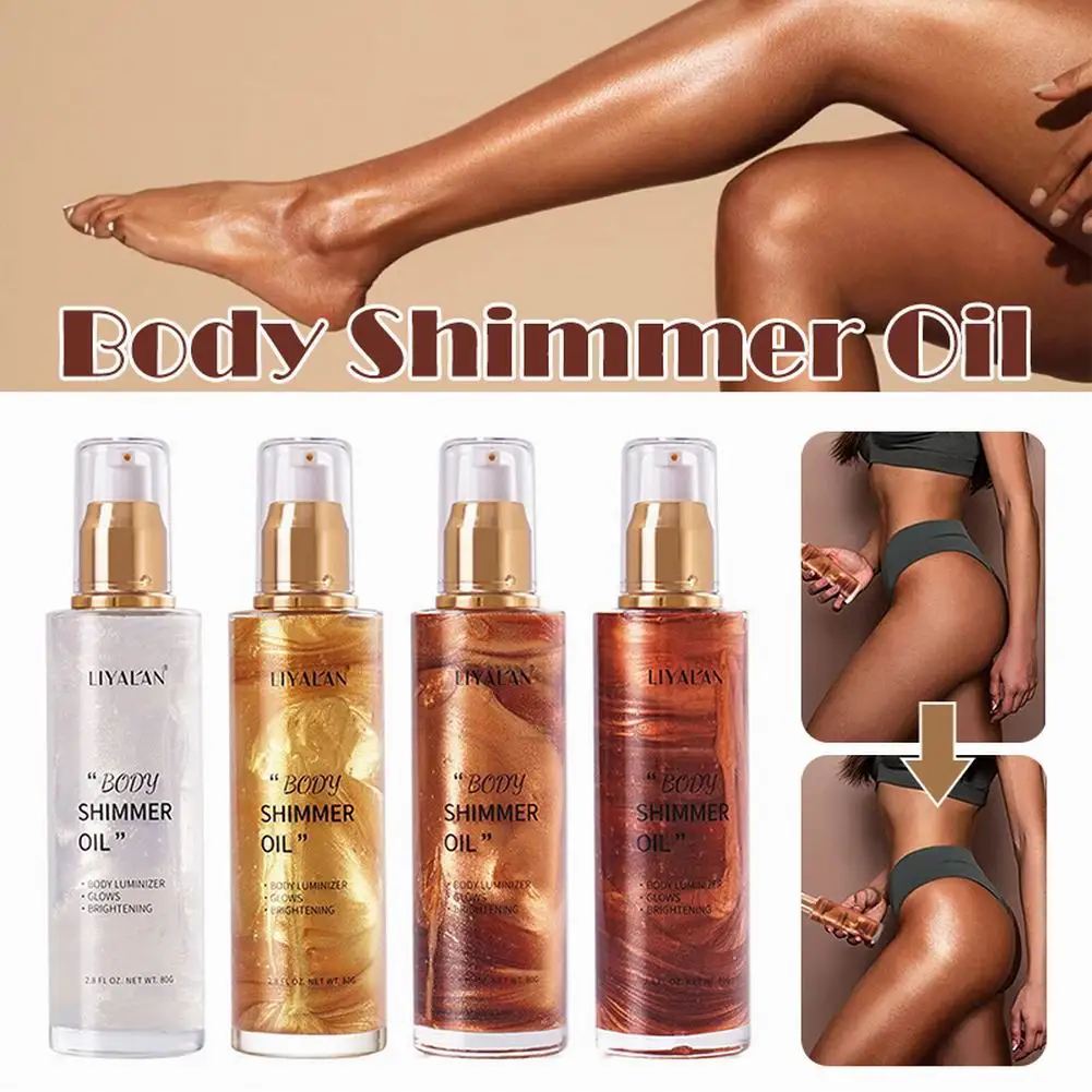 4 Color Bronze Body Shimmer Oil Face Brighten Glow Pearl White Highlighter Illuminator Makeup Shine Glitter Gold Liquid Taning
4 Color Bronze Body Shimmer Oil Face Brighten Glow Pearl White Highlighter Illuminator Makeup Shine Glitter Gold Liquid Taning
