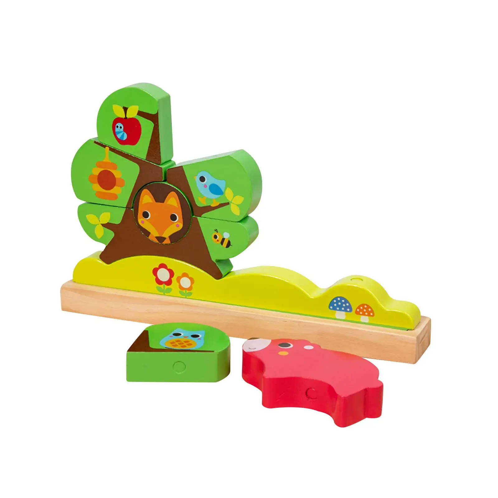 

Montessori Tree Building Blocks Toys Early Educational Learning Activities Fruit Tree Jigsaw Puzzle for Kids Ages 2 3 4 Year Old
