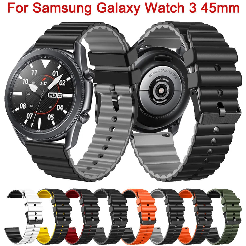 

22mm Replacement Band For Samsung Galaxy Watch 3 45mm 46mm Gear S3 Frontier Classic Strap Smart Silicone Watchband Bracelet Belt