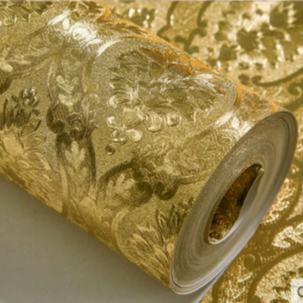Luxury Classic Gold Wallpaper Roll Bedroom Living Room Relief Damask Wall Paper Glitter Wallpapers Gold Foil Papel De Parede
Luxury Classic Gold Wallpaper Roll Bedroom Living Room Relief Damask Wall Paper Glitter Wallpapers Gold Foil Papel De Parede