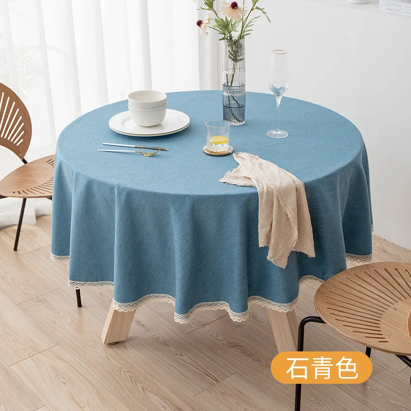 

A296European style waterproof, oil-proof, anti-scalding, no-wash hotel restaurant home round large round table tablecloth