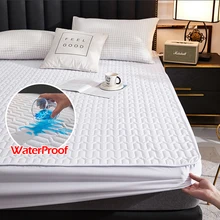 Waterproof Thicken Mattress Pad Protector Skin-Friendly Durable Fitted Sheet Bed Cover Latex Mat Cover 150x200 180x200 160x200