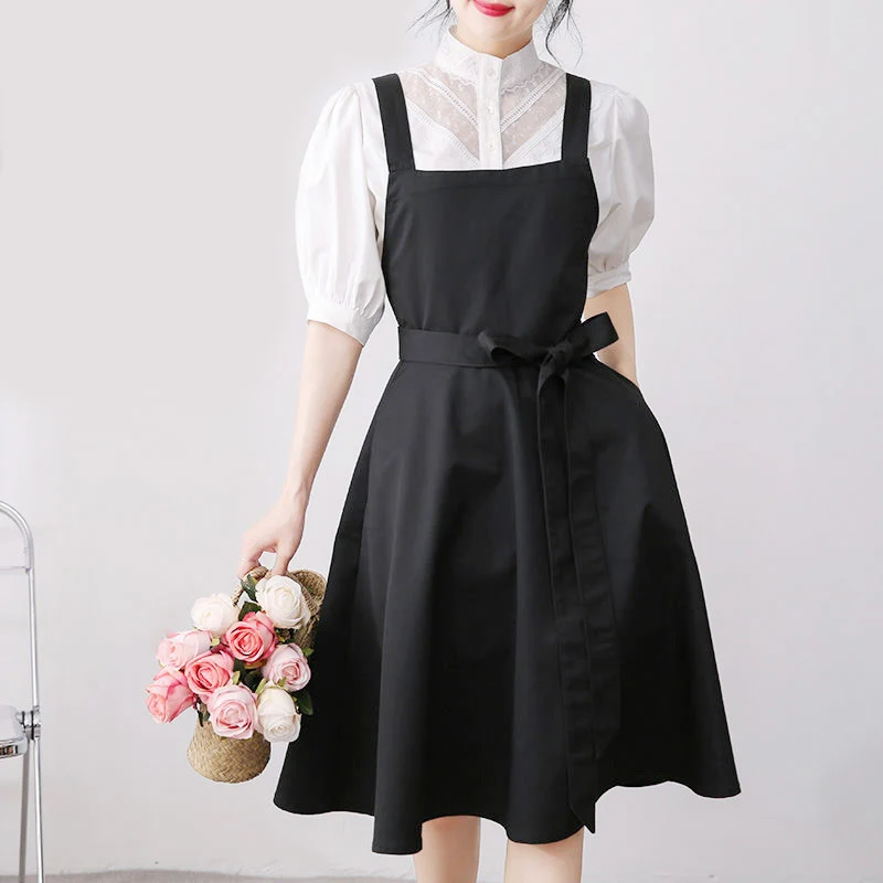 Women Cotton Cross Back Apron With Pockets Gardening Work Pinafore Dress Kitchen Cooking Bib Painting Nail Florist Salon Smock
Women Cotton Cross Back Apron With Pockets Gardening Work Pinafore Dress Kitchen Cooking Bib Painting Nail Florist Salon Smock