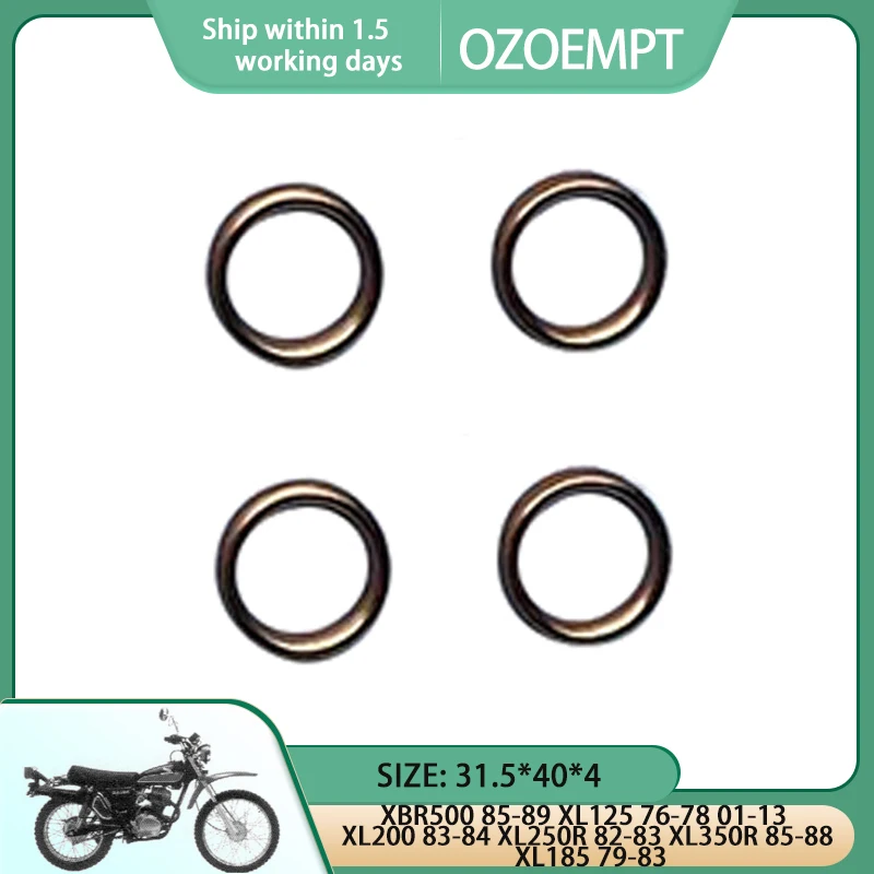 

OZOEMPT 31.5*40*4 Exhaust Pipe Gasket For XBR500 85-89 XL125 76-78 01-13 XL185 79-83 XL200 83-84 XL250R 82-83 XL350R 85-88