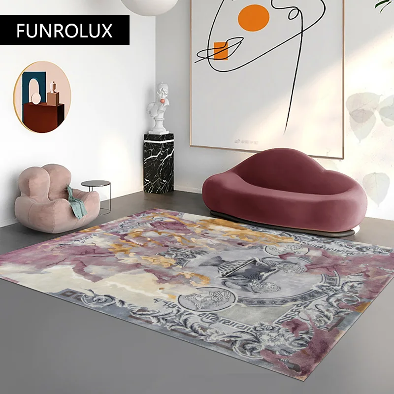 

Seaweed fiber carpet living room Artistic minimalist villa sofa floor mat large area Handmade custom coffee table carpet