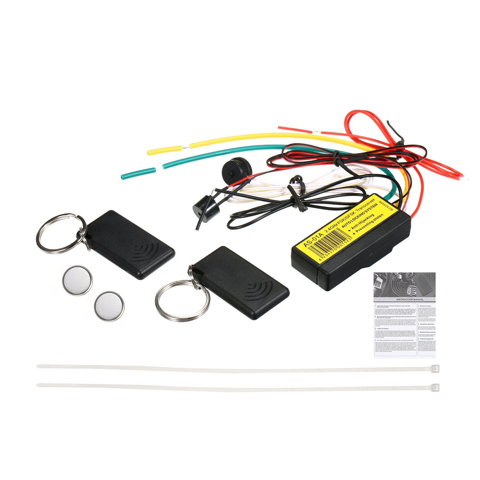 

Car Anti-Theft Device Portable Anti-Hijacking Alarm System for 12V Vehicles Engine Immobilizer