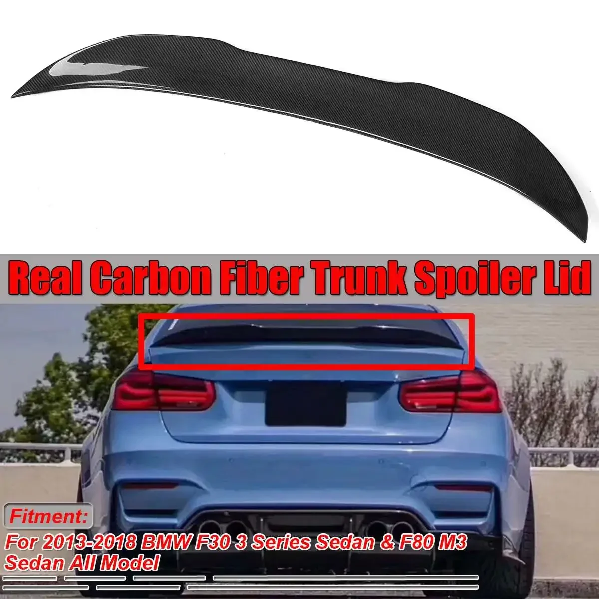 Real Carbon Fiber Car Rear Trunk Lip Wing Extension For BMW F30 3 Series Sedan F80 M3 Sedan 2013-2018 Rear Spoiler Wing Body Kit
Real Carbon Fiber Car Rear Trunk Lip Wing Extension For BMW F30 3 Series Sedan F80 M3 Sedan 2013-2018 Rear Spoiler Wing Body Kit