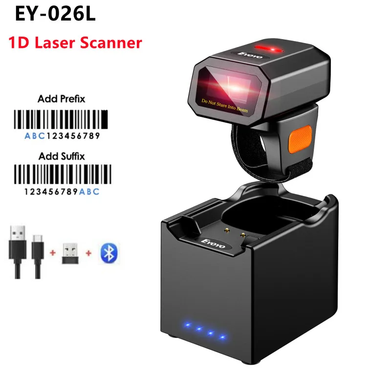 Eyoyo EY-026L Mini Barcode Scanner USB Wired/Bluetooth/Wireless 1D Bar Code Reader escaner for iPad iPhone Android Tablets PC
Eyoyo EY-026L Mini Barcode Scanner USB Wired/Bluetooth/Wireless 1D Bar Code Reader escaner for iPad iPhone Android Tablets PC