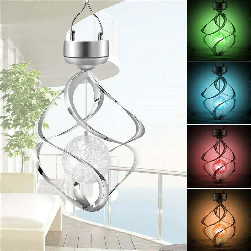 Solar Hanging Light Garden Powered Wind Chime Light LED Garden Spiral Spinner Lamp Color Changing Lawn Yard Home Decoration
Solar Hanging Light Garden Powered Wind Chime Light LED Garden Spiral Spinner Lamp Color Changing Lawn Yard Home Decoration