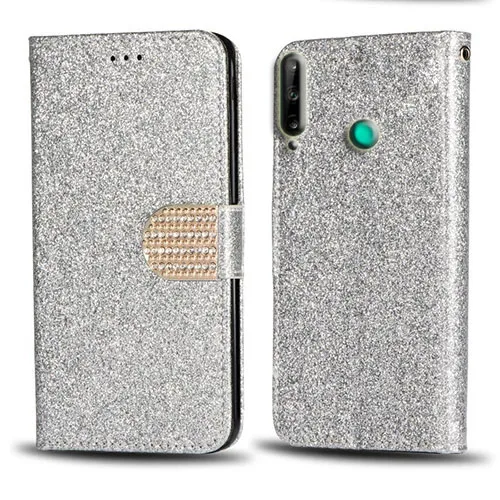 

Bling Diamond Leather Wallet Leather Case For Huawei Honor Y7P Y6P P40 E 9C 10i 20i 20e 20 Lite P Smart Plus 2019 phone cover