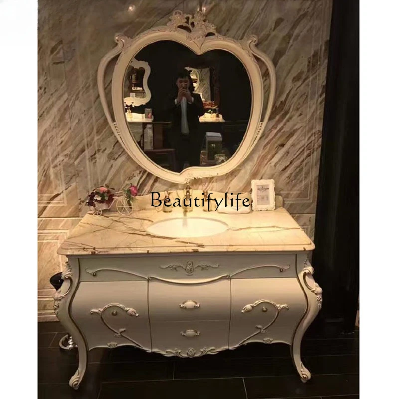 European-Style Bathroom Oak Washstand Combination Solid Wood Bathroom Floor-Standing Washbasin
European-Style Bathroom Oak Washstand Combination Solid Wood Bathroom Floor-Standing Washbasin