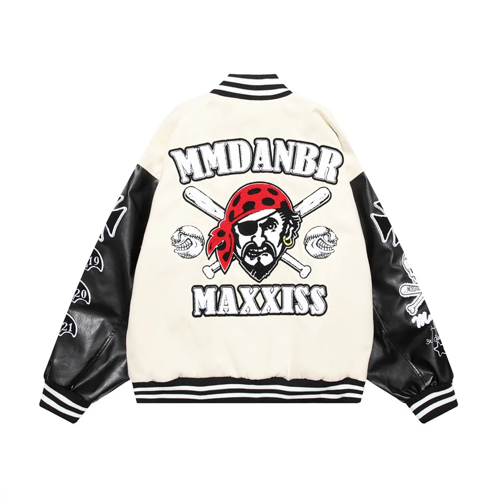 Figure Skeleton Embroidered Baseball Suit Men's Fun Hip Hop Panel Leather Jacket Trendy Loose High Street Hip Hop Couple Coat
Figure Skeleton Embroidered Baseball Suit Men's Fun Hip Hop Panel Leather Jacket Trendy Loose High Street Hip Hop Couple Coat