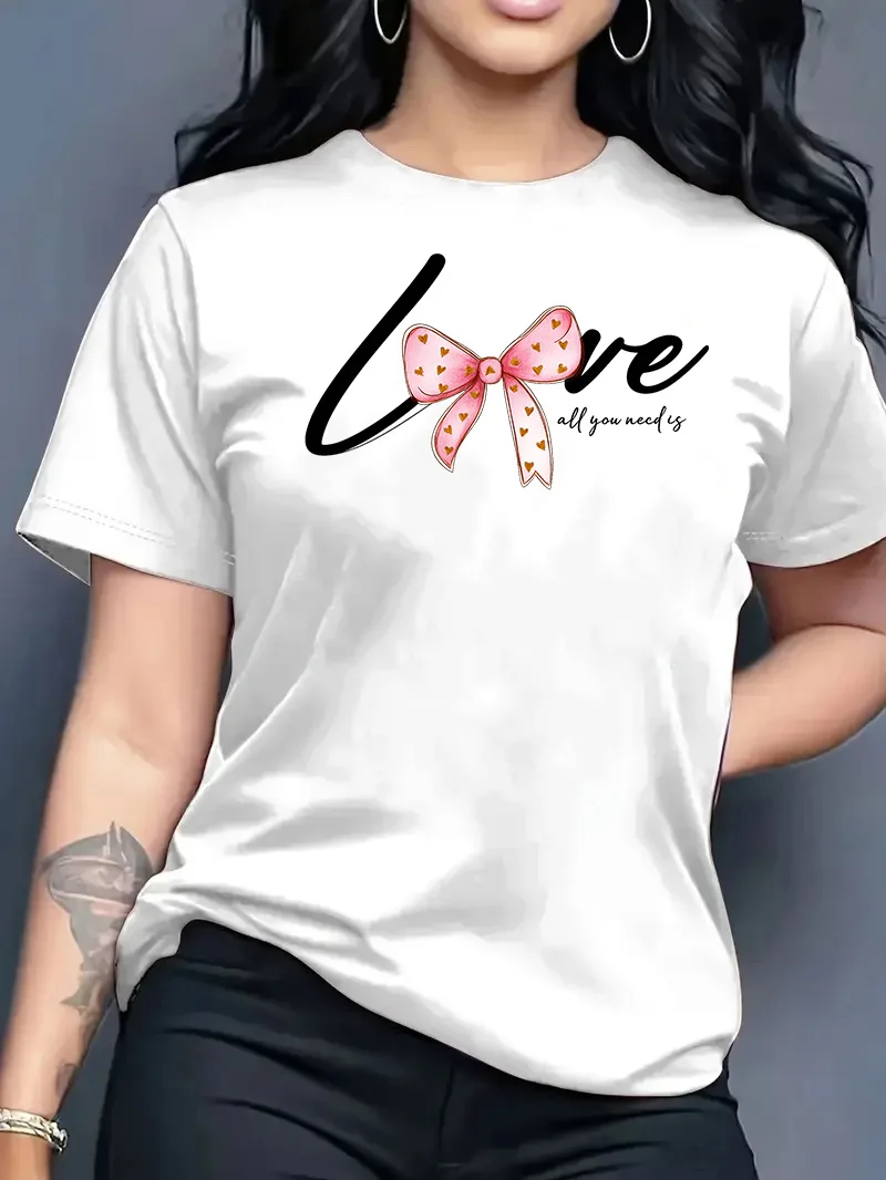 تي شيرت نسائي صيفي جديد 2026 بطبعة عصرية ورقبة مستديرة، قميص كاجوال متعدد الاستخدامات بأكمام قصيرة، توب Y2k تي شيرت نسائي صيفي جديد 2026 بطبعة عصرية ورقبة مستديرة، قميص كاجوال متعدد الاستخدامات بأكمام قصيرة، توب Y2k