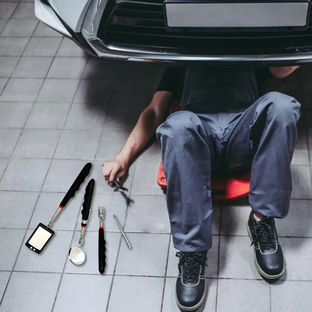 Engine Chassis Inspection Auto Repair Detector Mirror Four-piece Set Of Multi-directional Folding Telescopic LED Light Reflector
Engine Chassis Inspection Auto Repair Detector Mirror Four-piece Set Of Multi-directional Folding Telescopic LED Light Reflector
