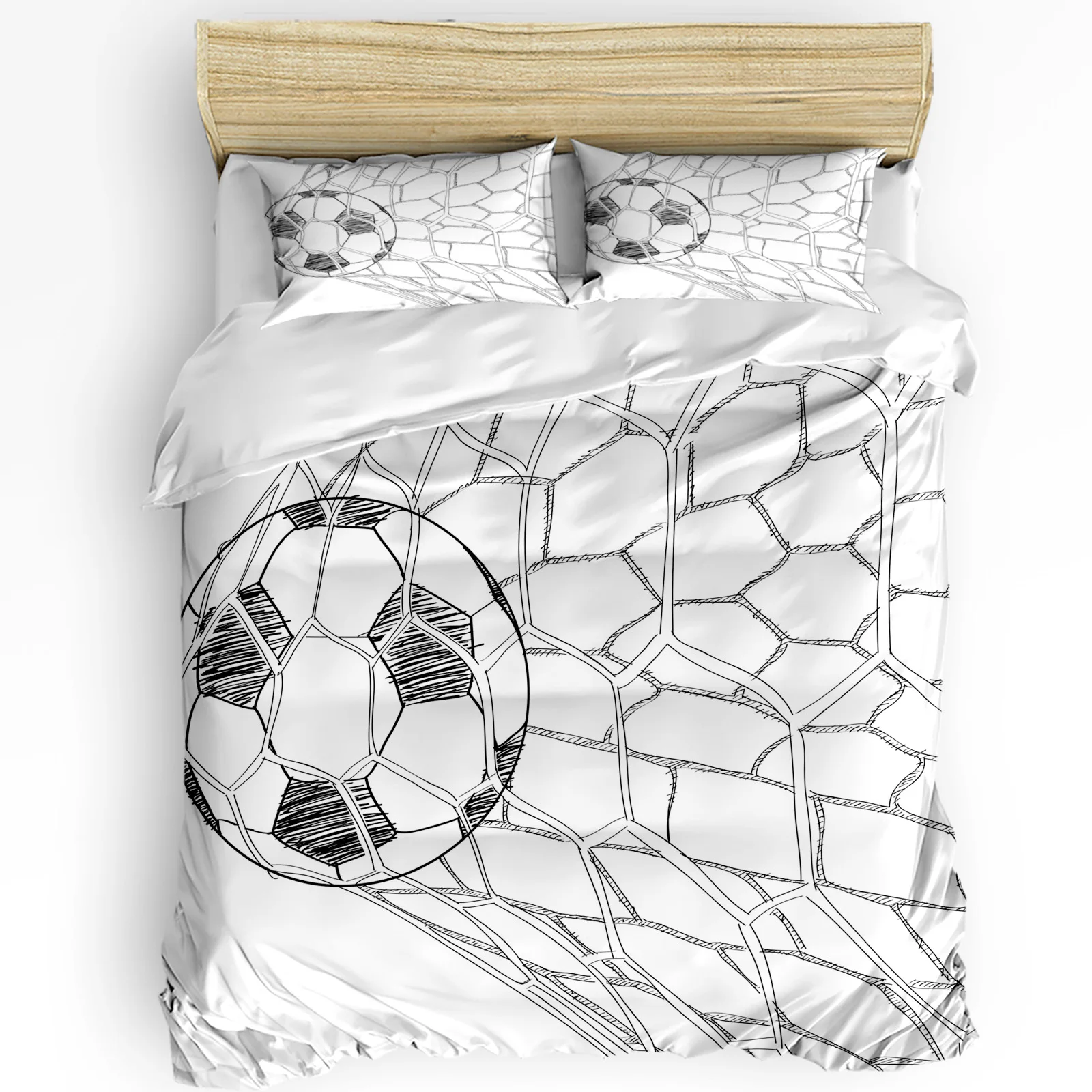 Soccer Football Net Sketch 3pcs Duvet Cover Set with Pillow Case Double Comforter Bedding Set Quilt Cover Couple Bed
Soccer Football Net Sketch 3pcs Duvet Cover Set with Pillow Case Double Comforter Bedding Set Quilt Cover Couple Bed