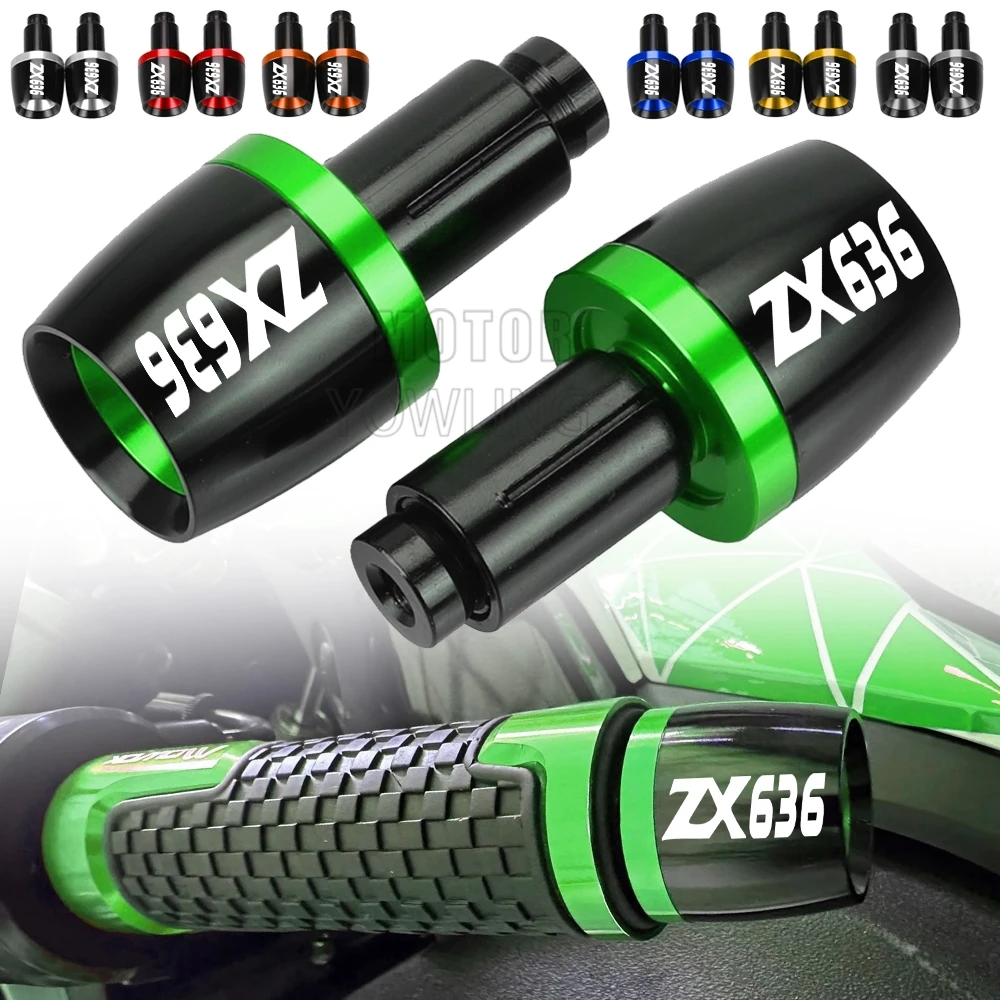 

For Kawasaki Ninja ZX636 ZX 636 ZX6RR 2005 2006 2007 2008 2009 Motorcycles Handlebar Grips Bar Ends Cap Counterweight Plug Slide