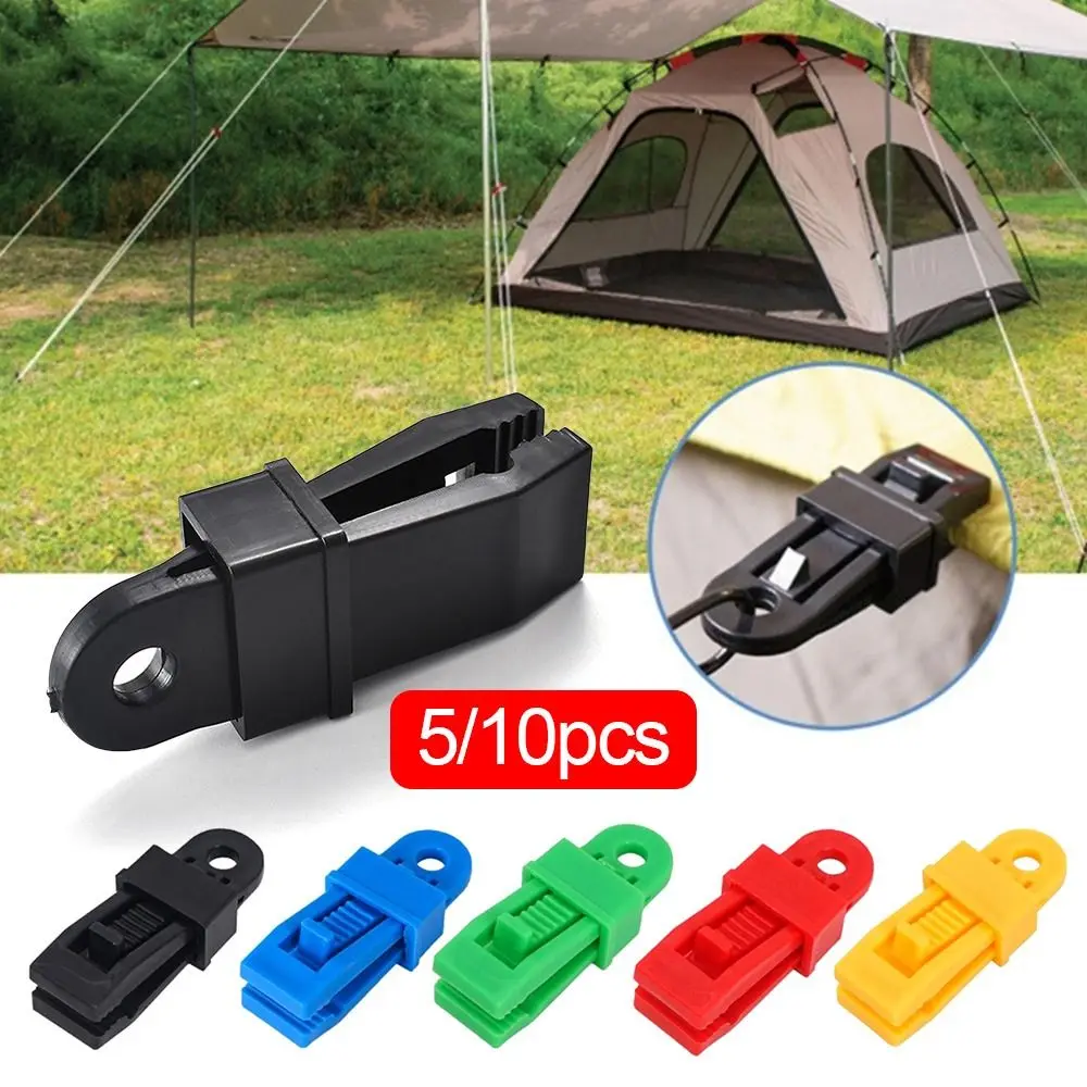 

5PCS Tarpaulin Clip Tent Canopy Clip Buckle Outdoor Wind Rope Clamp Reusable Awning Mountaineering Camping Accessories Tarp Clip