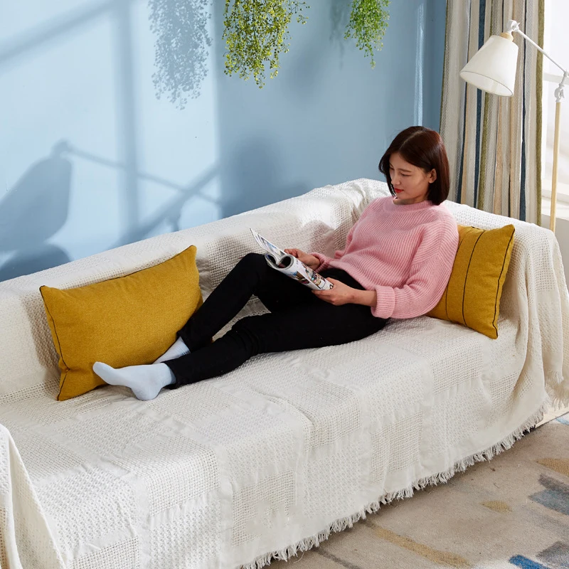 Couverture tricotée pour canapé, plaid anti-poussière, pour pique-nique en plein air Couverture tricotée pour canapé, plaid anti-poussière, pour pique-nique en plein air