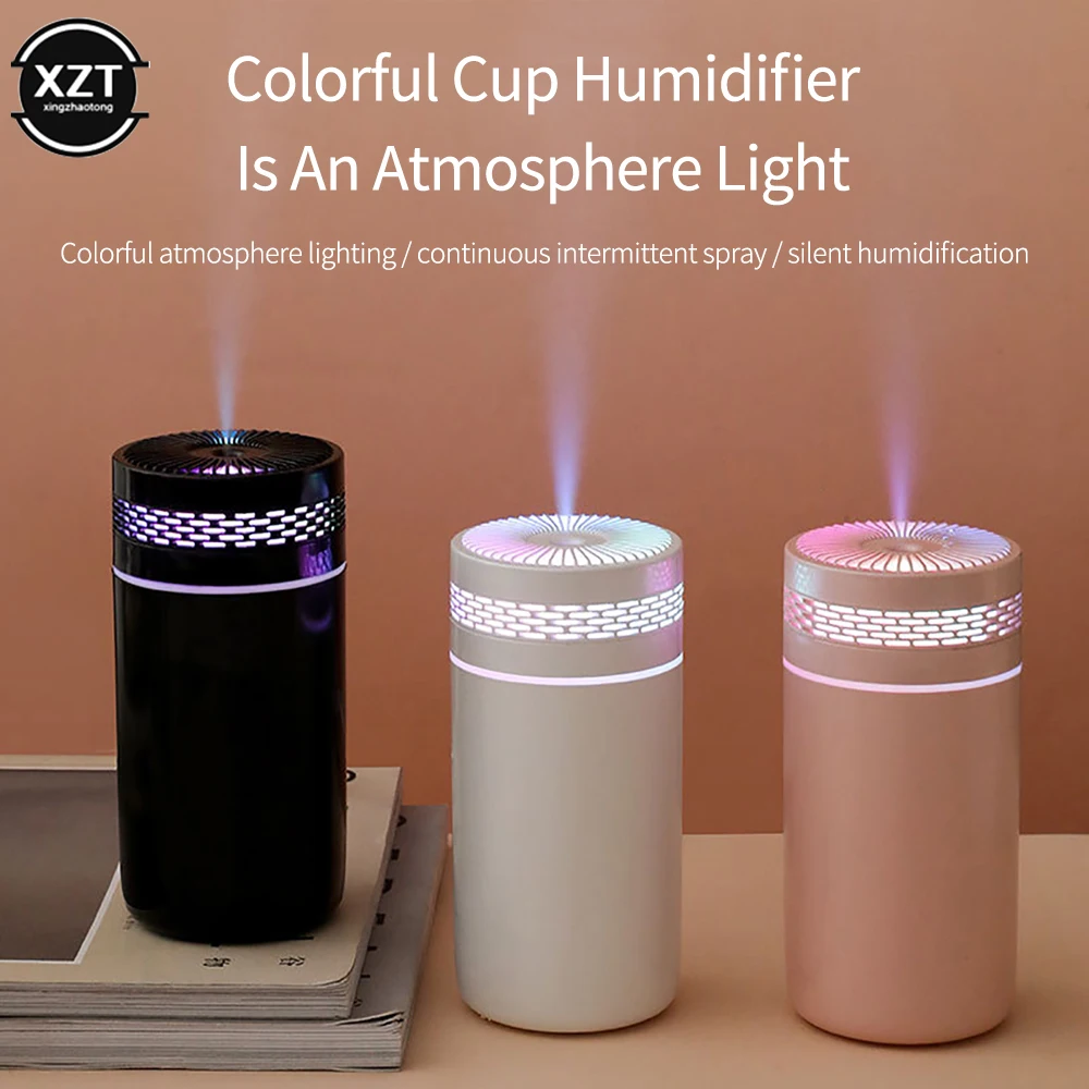 

Portable 320ml Air Humidifier Mute for Home Car Smart Purifier with Colorful LED Night Light USB Cool Mist Sprayer Diffuser