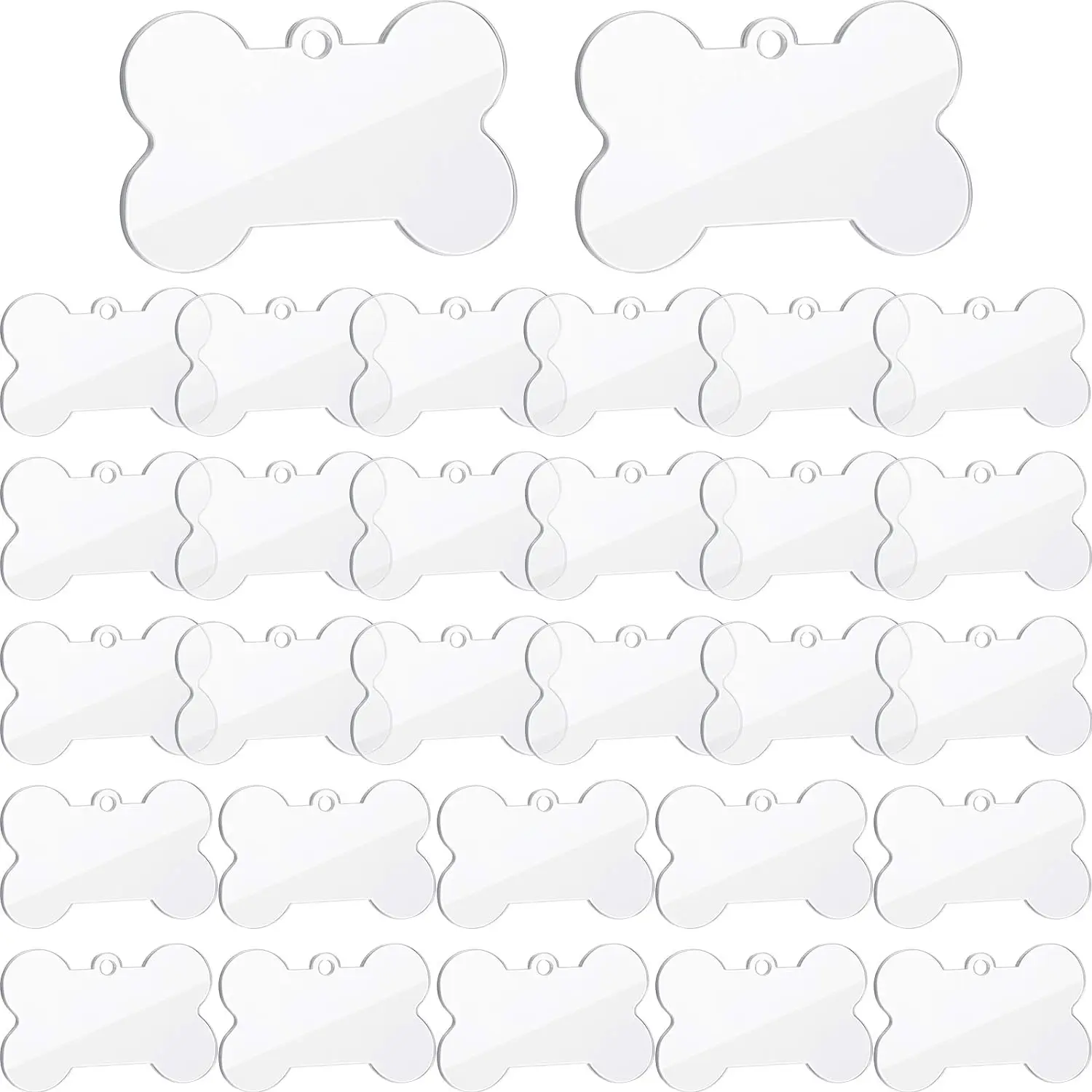 30pcs Blank Dog Tags Clear Acrylic Keychain Blanks Dog Bone Shape Transparent Discs Precut Blanks for Custom Vinyl Projects
30pcs Blank Dog Tags Clear Acrylic Keychain Blanks Dog Bone Shape Transparent Discs Precut Blanks for Custom Vinyl Projects