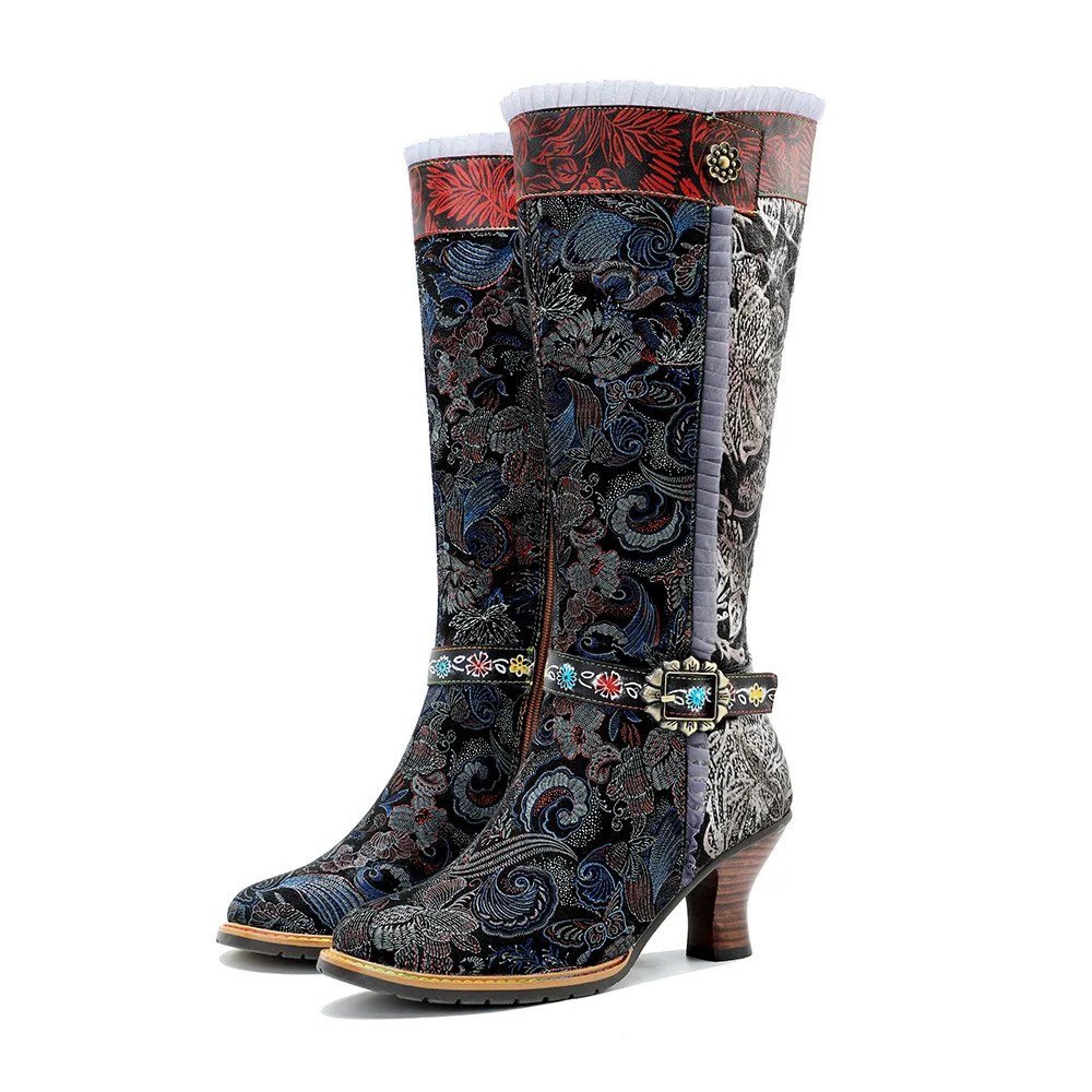 Size 36-42 Autumn And Winter New Stitching High-heeled Women Boots Long Tube Knee High Boots
Size 36-42 Autumn And Winter New Stitching High-heeled Women Boots Long Tube Knee High Boots