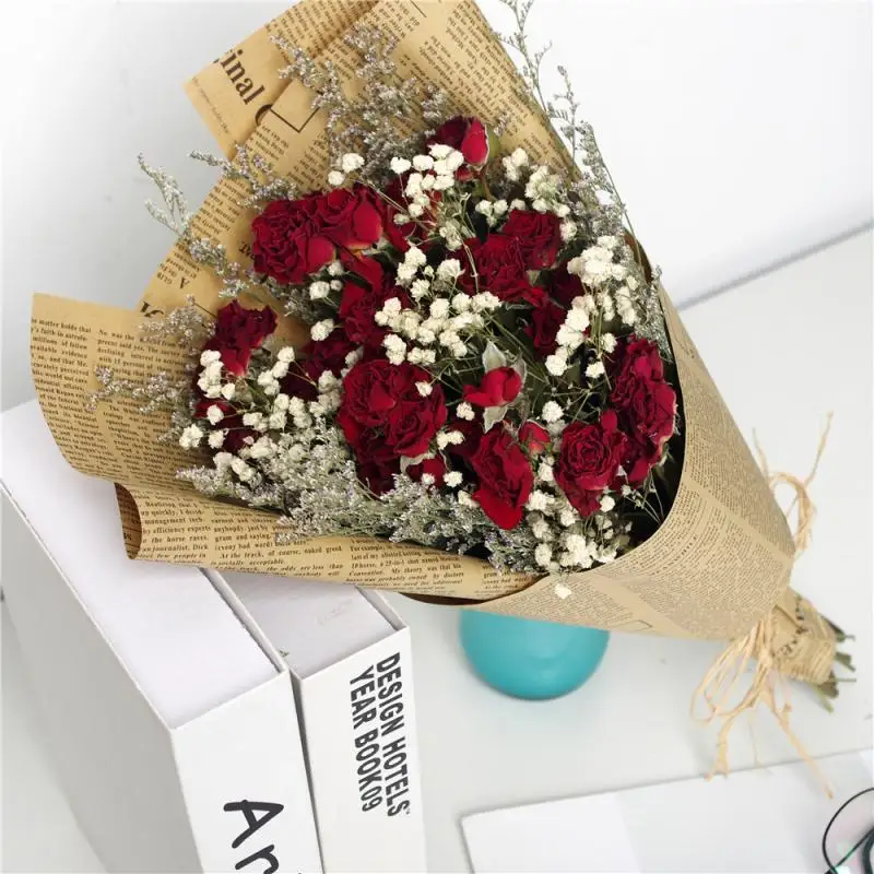 

Real Dried Flower Rose Bouquet, Starry Sunflower, Daisy, Kapok, Girlfriend, Birthday, Valentine's Day Gift, Wedding