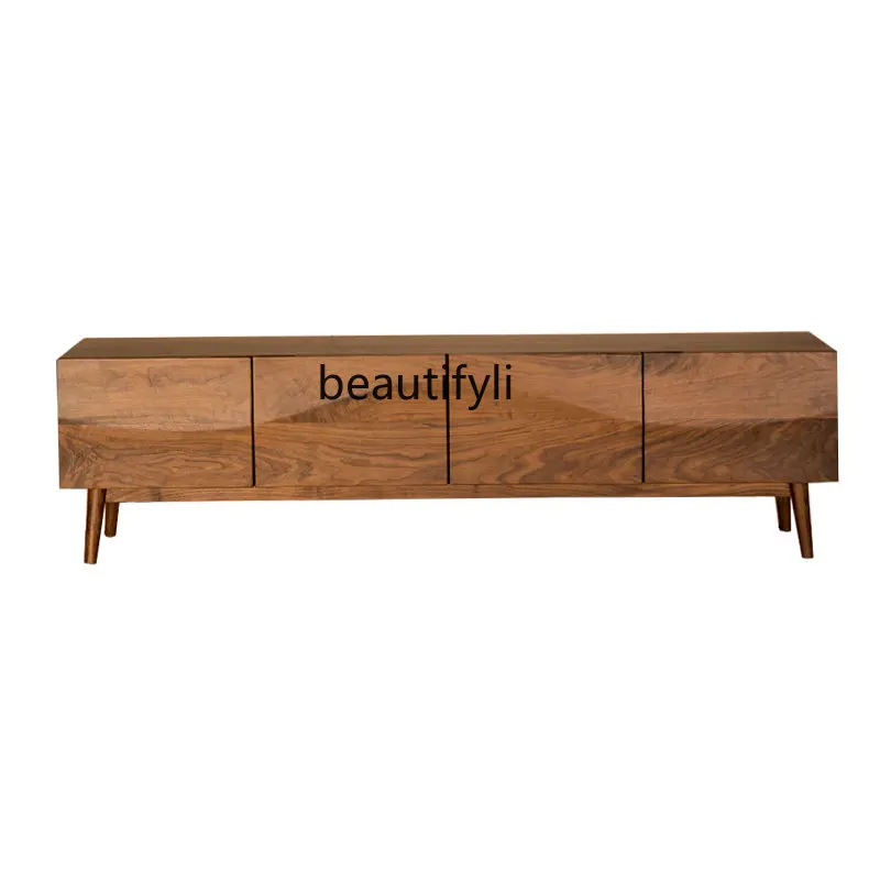 TV Cabinet Modern Nordic Simple Solid Wood Light Luxury Living Room Black Walnut Log Creative TV Cabinet
TV Cabinet Modern Nordic Simple Solid Wood Light Luxury Living Room Black Walnut Log Creative TV Cabinet