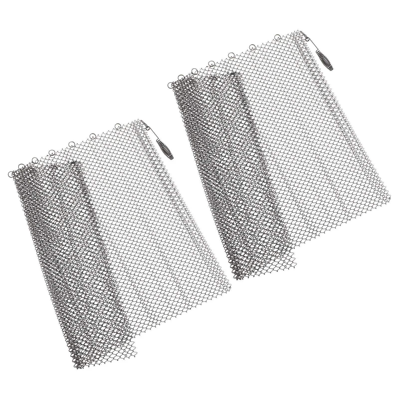 2 Pcs Metal Fireplace Mesh Screens Curtains with Doors Iron Hearth Sparks Guard 
2 Pcs Metal Fireplace Mesh Screens Curtains with Doors Iron Hearth Sparks Guard