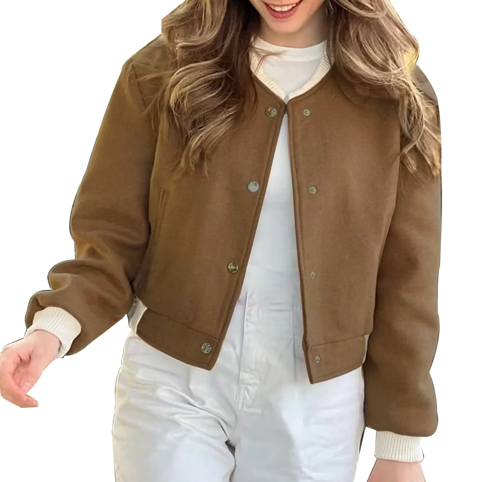 Stand Collar Double Pocket Jacket For Woman Contrast Color Button Female Clothing Jacket Long Sleeve Fashion Coats Uniform Lady
Stand Collar Double Pocket Jacket For Woman Contrast Color Button Female Clothing Jacket Long Sleeve Fashion Coats Uniform Lady