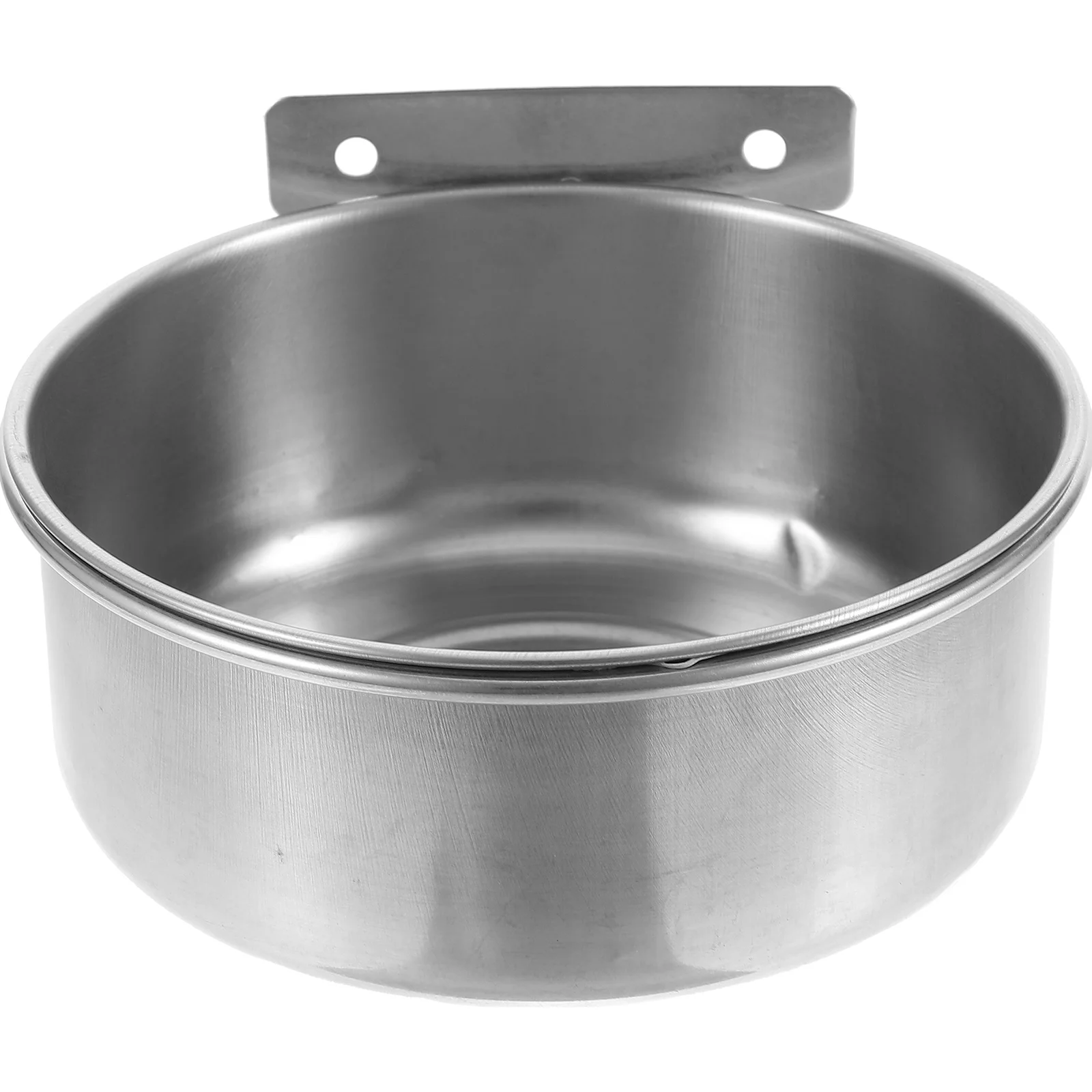 

Pet Bowl Dog Food Utensils Stainless Steel Cage Hanging Fixed Basin Crate Bowls Dispenser Water Feeder Portable