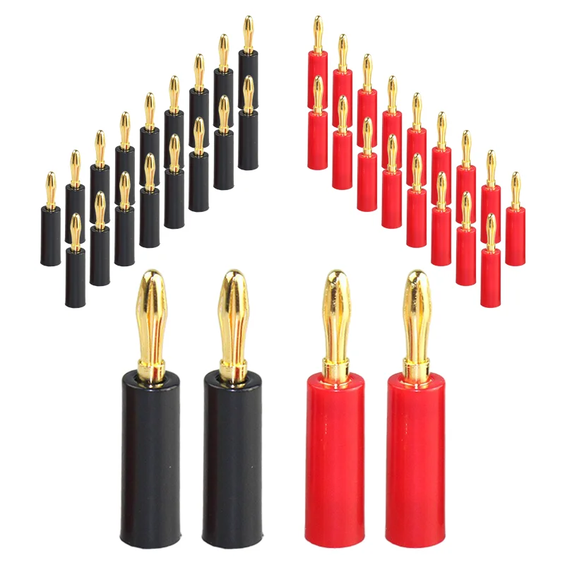 10PCS 4mm Gold Plated Speaker Banana Connector Horn Speakers Banana Plug for Audio Video Speaker Cable Adapter 
10PCS 4mm Gold Plated Speaker Banana Connector Horn Speakers Banana Plug for Audio Video Speaker Cable Adapter