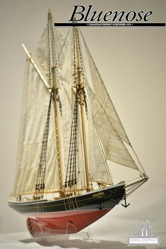 

Bluenose Model Sailboat 1:72 730 mm Wooden Ship Model Kit Yuanqing